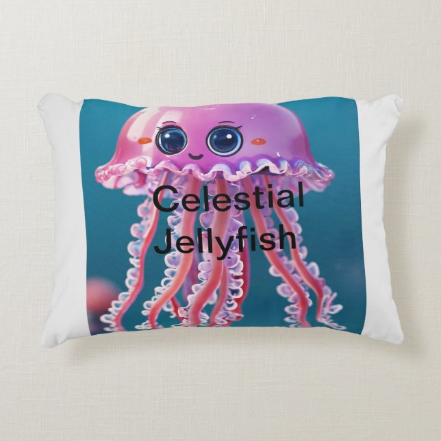  Celestial Jellyfish Decorative Cushion (Front)