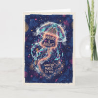 Celestial Jellyfish Merry Bright Christmas