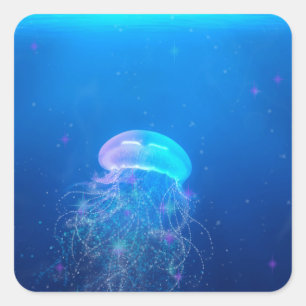 Celestial Jellyfish Square Sticker