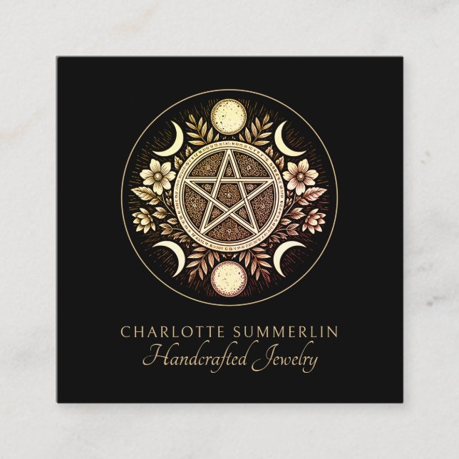 Celestial Jewellery Designer Business Card (Front)