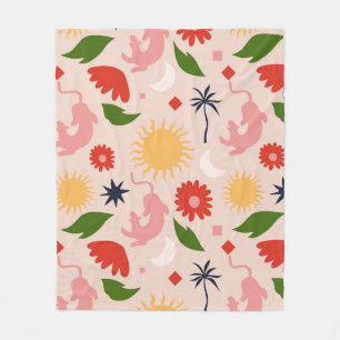 Celestial Jungle Fleece Blanket