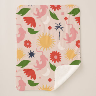 Celestial Jungle Sherpa Blanket
