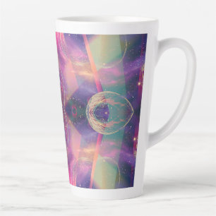 Celestial Kaleidoscopic Dreams Latte Mug