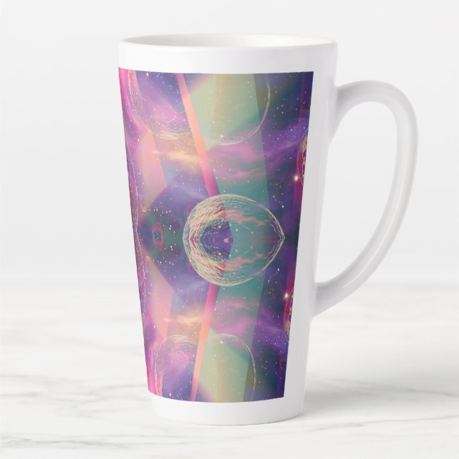 Celestial Kaleidoscopic Dreams Latte Mug (Right)