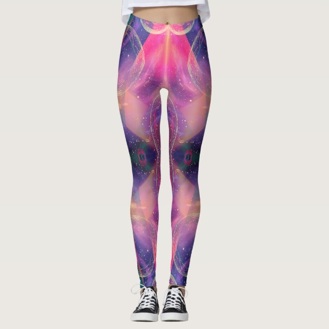 Celestial Kaleidoscopic Dreams Leggings (Front)