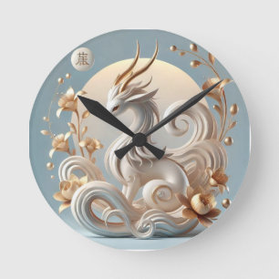 Celestial Kirin Fantasy Collection Round Clock