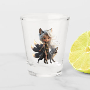 Celestial Kitsune – Guardian of the Four Tails. Shot Glass