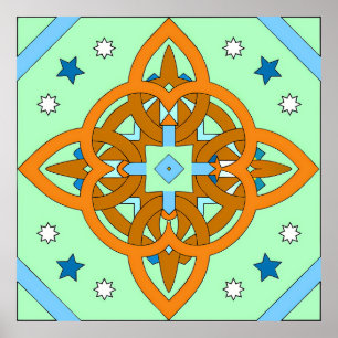 Celestial Knot Art Prints Unique Star Patterns