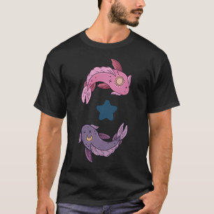 Celestial Koi Fish Pair Sun and Moon Pisces Art T-Shirt