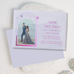 Celestial Lavender Pink Photo Save The Date Vellum Invitations<br><div class="desc">Celestial Chic Lavender Pink Photo Wedding Vellum Save The Dates Invitations features a pink and purple coloured sun, moon and stars frame on an elegant pink background. Inside is your favourite photo and your custom save the date information. Personalise by editing the text in the text boxes. Designed for you...</div>