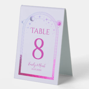 Celestial Lavender Pink Sun Moon Stars Wedding 