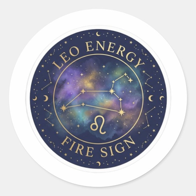  Celestial Leo Energy Zodiac Constellation Sticker (Front)