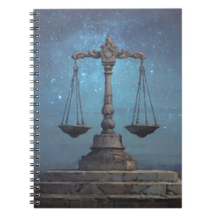 Celestial Libra Scales Notebook