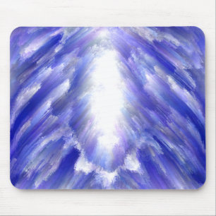 Celestial Light Burst Abstract Art Print Mouse Mat