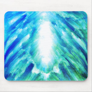 Celestial Light Burst Abstract Art Print Mouse Mat