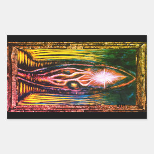Celestial Light Rectangular Sticker