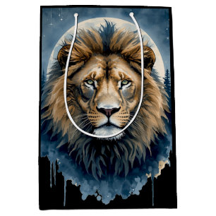  Celestial Lion Watercolor   Moonlit Lion Spirit A Medium Gift Bag