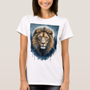 Celestial Lion Watercolor Moonlit Lion Spirit A T-Shirt