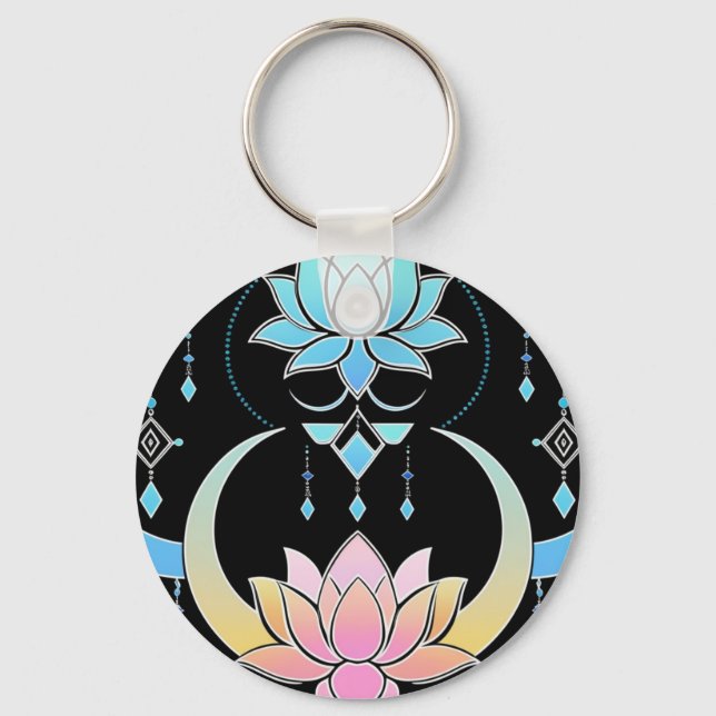 Celestial Lotus Harmony Key Ring (Front)
