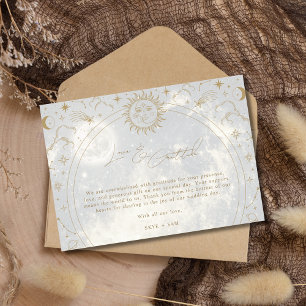 Celestial Love Gratitude Photo Wedding Thank You