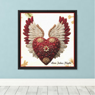 "Celestial Love Heart" Canvas Print