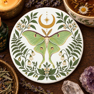 Celestial Luna Moth Coaster