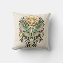 Celestial Luna Moth Moon Botanical Ivory