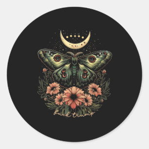 Celestial Luna Moth Subtle Anti Trump  Classic Round Sticker