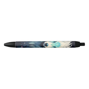 Celestial Lunar Wild Wolf Black Ink Pen