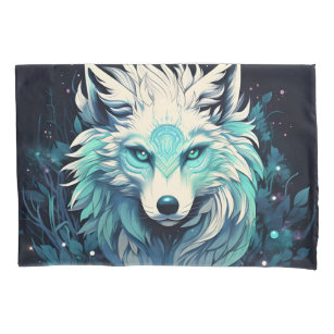 Celestial Lunar Wild Wolf Pillowcase