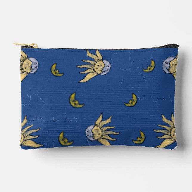 Celestial Magic Blue Whimsigoth Sky Accessory Pouch (Front)