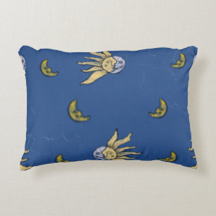 Celestial Magic Blue Whimsigoth Sky Decorative Cushion