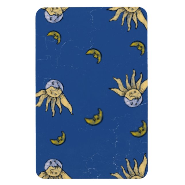 Celestial Magic Blue Whimsigoth Sky Magnet (Vertical)