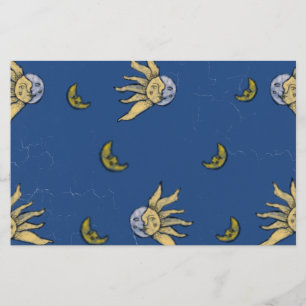 Celestial Magic Blue Whimsigoth Sky Stationery