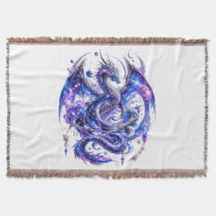 Celestial Magic Dragon Throw Blanket