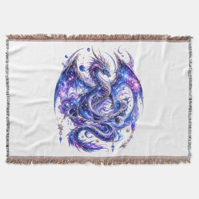 Celestial Magic Dragon  Throw Blanket (Front)
