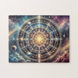 Celestial Mandala Astrology Cosmic Zodiac Magic Jigsaw Puzzle