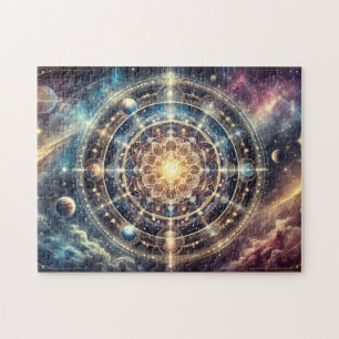 Celestial Mandala Galactic Harmony Meditation Gift Jigsaw Puzzle