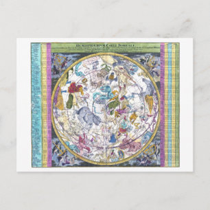 Celestial Map Hemisphaerium Coeli Boreale Postcard
