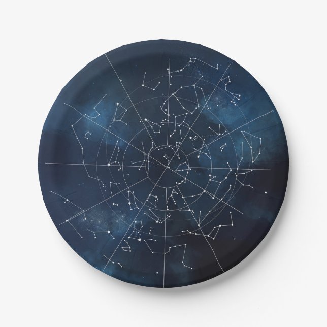 Celestial Map Paper Plate (Front)