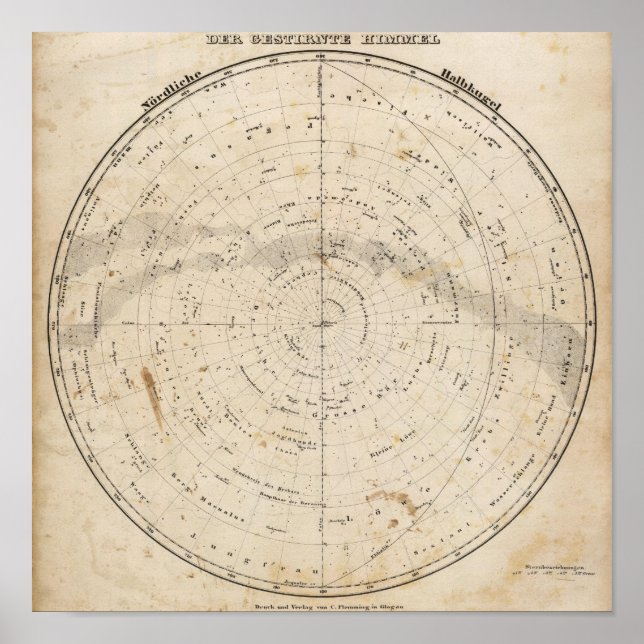 Celestial map poster (Front)