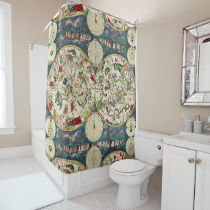 CELESTIAL MAP shower Curtain