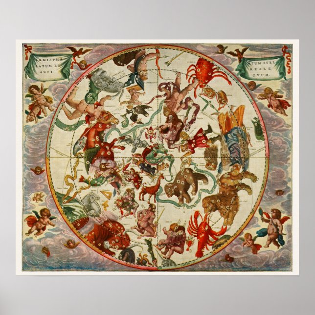 Celestial Map Vintage Poster (Front)