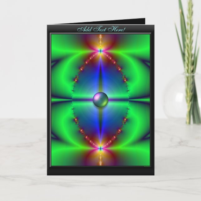 Celestial Masquerade Greeting Card Template (Front)