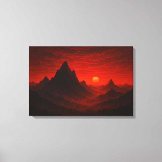 Celestial Meadow Nightscape Canvas Print (Front)