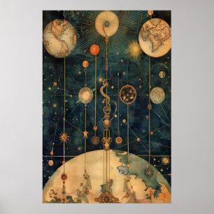 Celestial Mechanics Art Print Vintage Star Ma