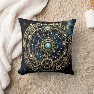 Celestial Mechanism Cosmic Art Cushion