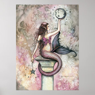 Celestial Mermaid Fantasy Art Poster Print