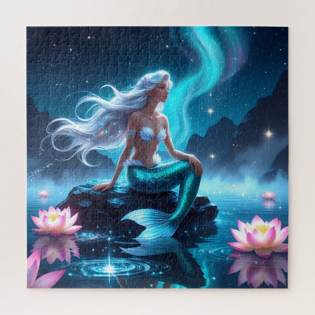 Celestial Mermaid Glow Jigsaw Puzzle (Vertical)