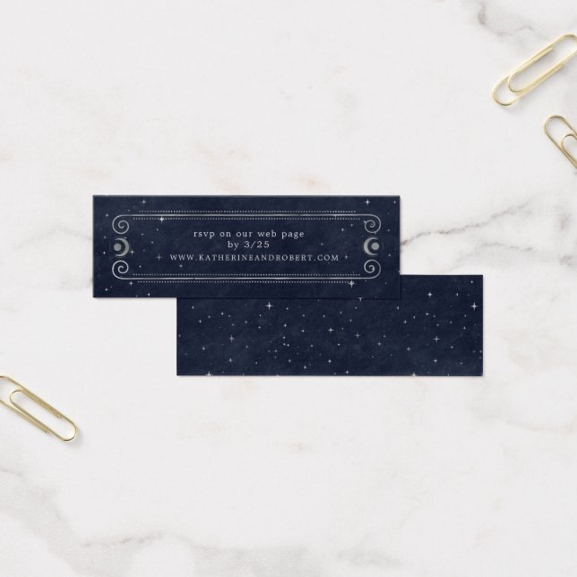 Celestial Midnight Blue Silver Wedding Website (Office)